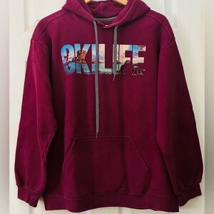 Gildan Maroon Graphic Hoodie